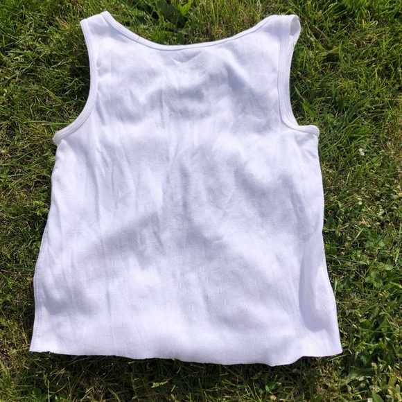 Upcycled Distressed Crop Tank - Picture 2 of 5